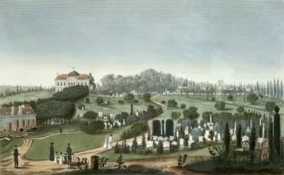 View of Pere Lachaise Cemetery from the Entrance, 1815